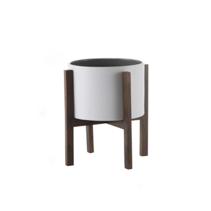 0R2LfJT Albero Flower Pot - White + Grey - Image 1