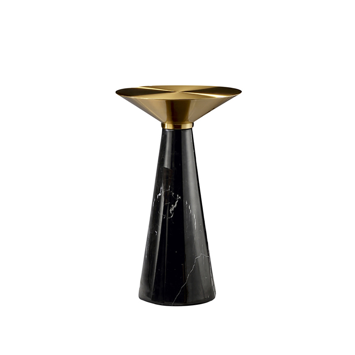 EYRE-TALL-SIDE-TABLE-A4ST696-PC Eyre Side Table - 48 Black Gold Marble - Image 1