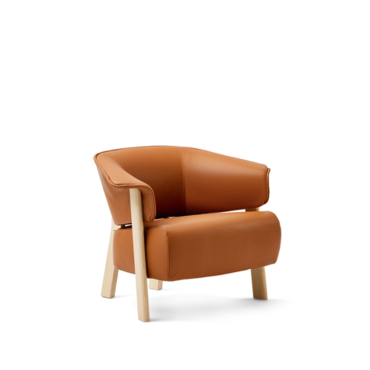 QUEST-LOUNGE-TABLE-A3KR50 Quest Lounge Chair Dark Brown Oak Wood - Image 1