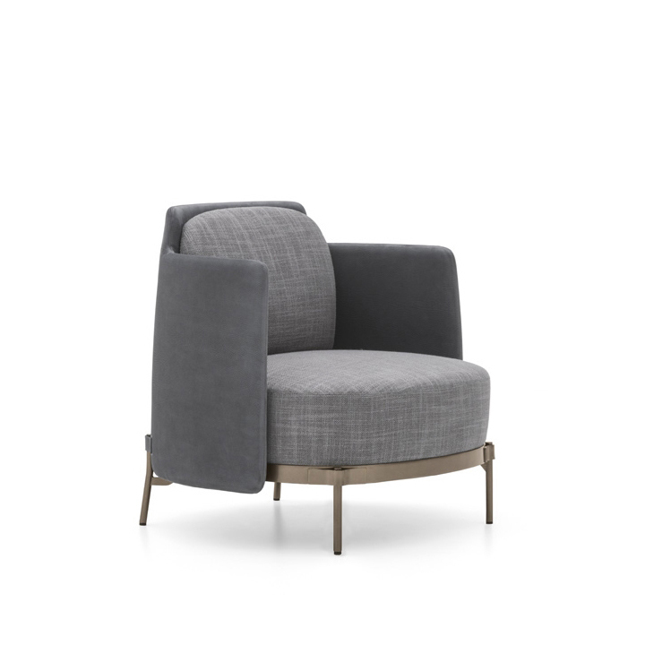 A1GNW013F-B Evanston Lowback Armrest Grey Fabric