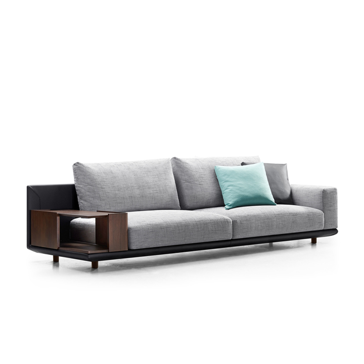 A61706B-3S2A-FA Palma Sectional Sofa Fabric Grey - Image 1