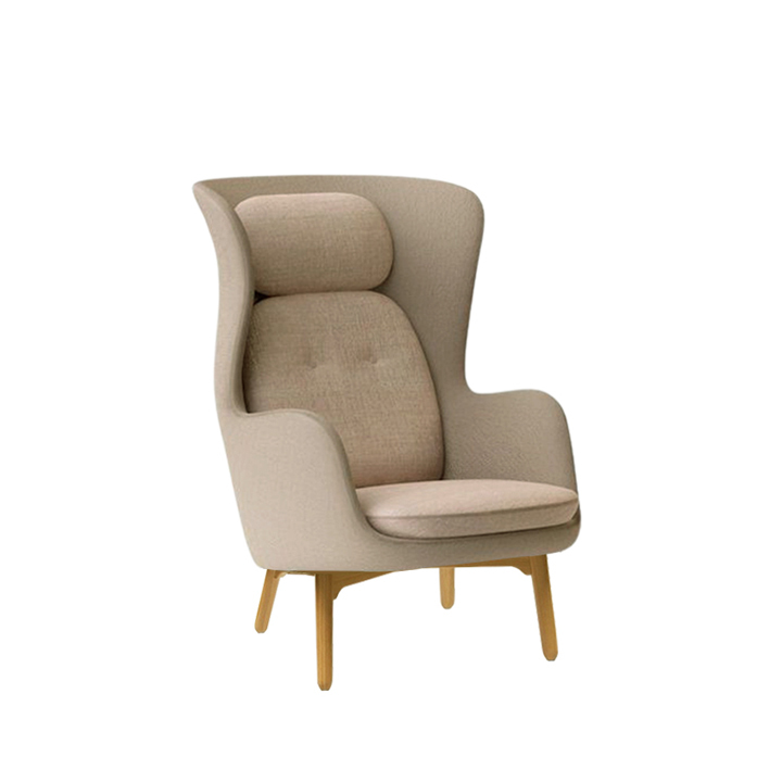 BERGSON-LOUNGE-CHAIR-A112010 Bergson Lounge Chair Beige Cashmere - Image 1