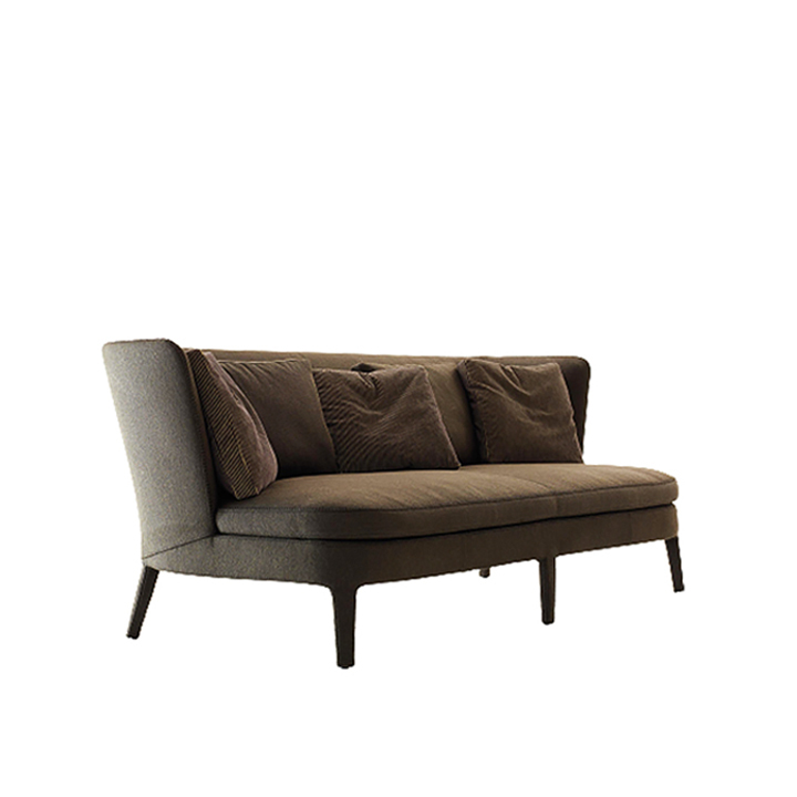 CANON-3S-SOFA-A16191S Canon Sofa 3 Seater Sofa Dark Brown Fabric - Image 1