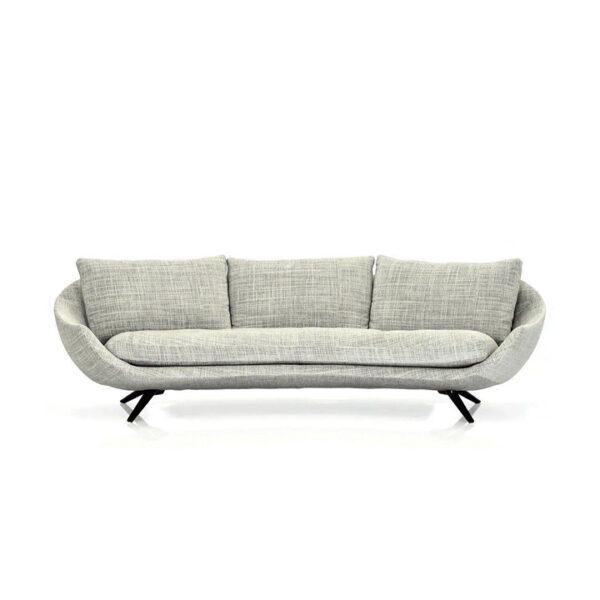 Chaya Sofa - 3 Seater Sofa White Fabric