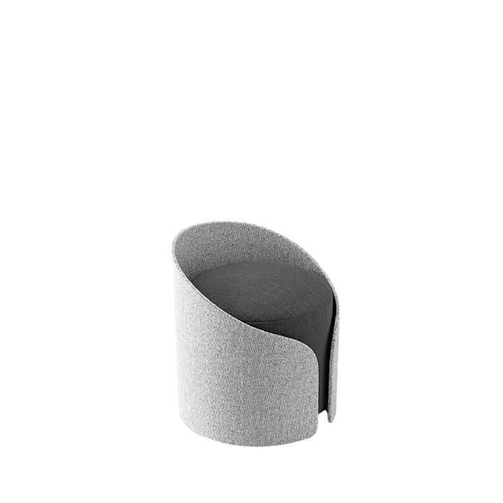 CLISSON-STOOL-A11ST1007 Clisson Stool Grey Fabric - Image 1