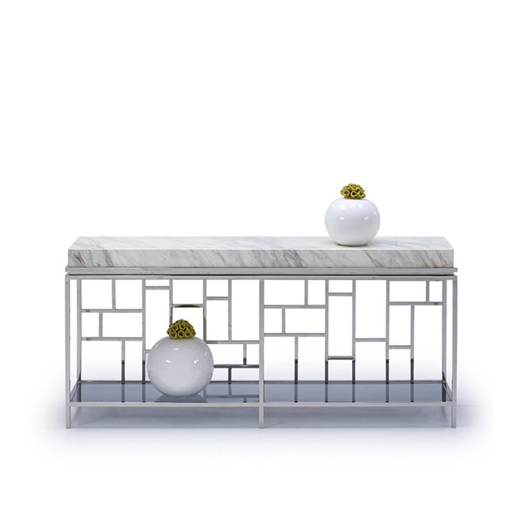 FELIS-CONSOLE-TABLE-A17022 Felis Console Table White Marble - Image 1