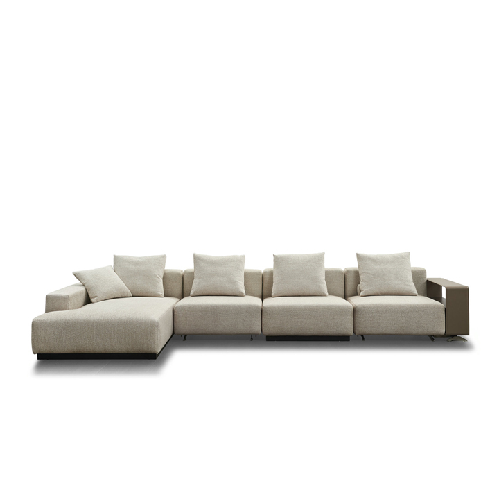PISTOIA-SOFA-MODULAR-A61901 Pistoia Sofa Leather Chrome - Image 1