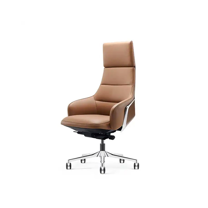 Gordian-Office-Chair-A151801A-2-1 Gordian Office Chair Brown Half Leather - Image 1