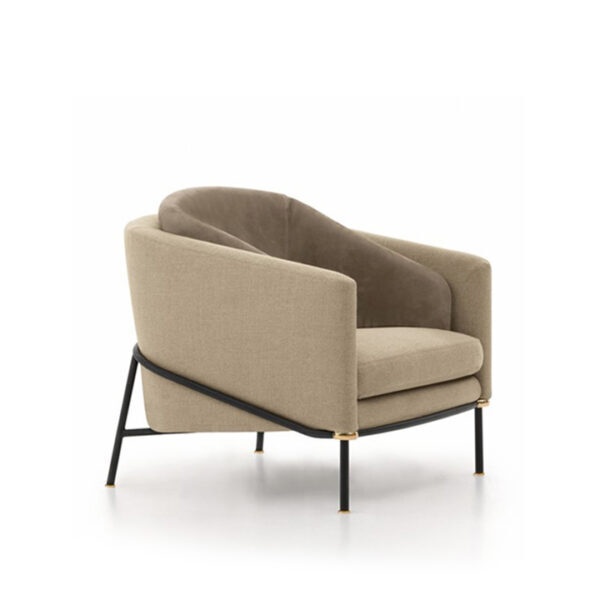 Calypso Lounge Chair Beige Fabric