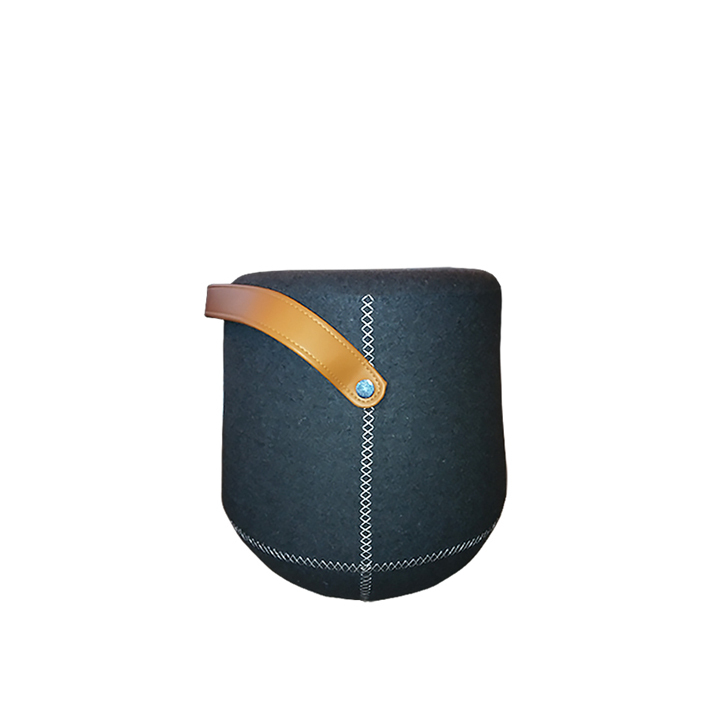 BESSIE-BELT-STOOL-A4BC680.jpg Bessie Belt Dark Grey Wool Upholstery - Image 1