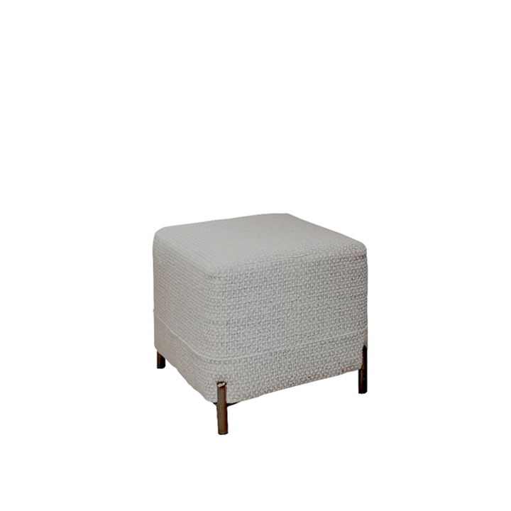 COPPINO-STOOL-A6GDY002.jpg Coppino Square Stool Fabric Grey - Image 1