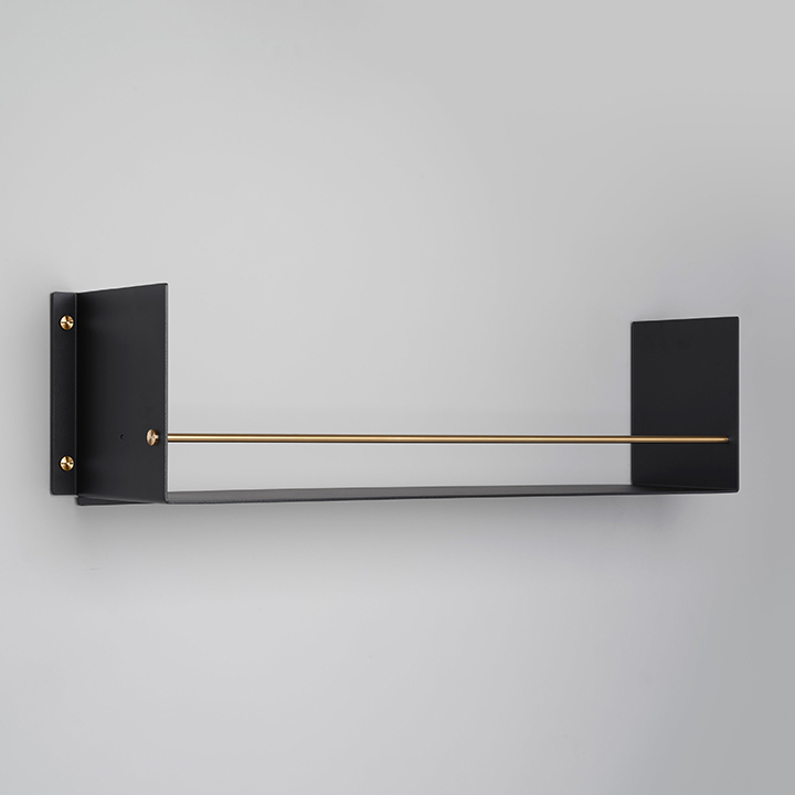 GIRDER-SHELF-BLACK-BRASS-USV-061915-1.jpg Girder Shelf / Black / Brass - Image 1