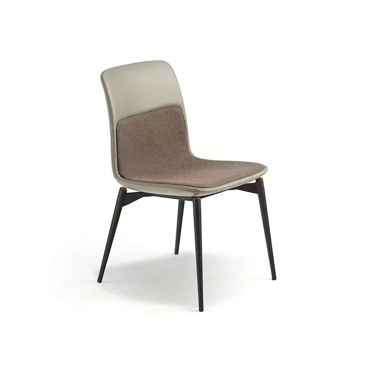 LUDMILA-DINING-CHAIR-A6G003.jpg Ludmila Dining Chair Leather Grey - Image 1
