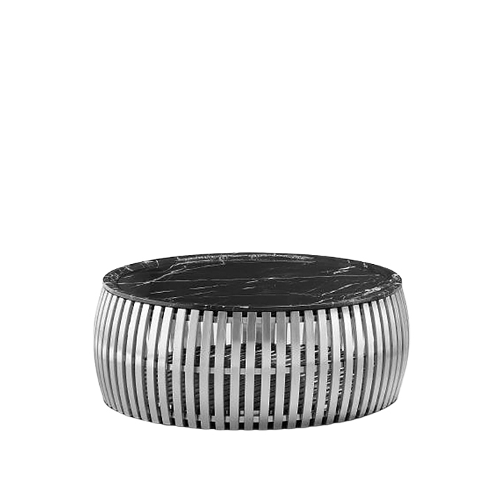 SHELL-95-COFFEE-TABLE-A49612-3.jpg Shell Coffee Table D.95 Black Marble - Image 1