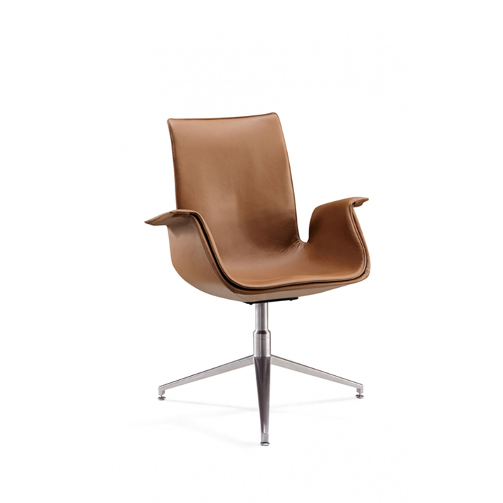VITRUVIO-B-OFFICE-CHAIR-A11FK6725-B.jpg Vitruvio Office Chair H.76 Dark Brown Leather - Image 1